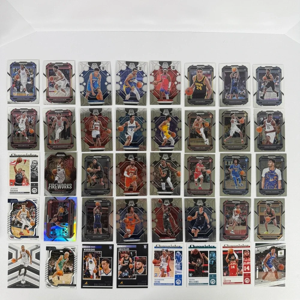 393 NBA Rookie Card Lot Panini Prizm Optic Select Mosaic Banchero Holmgren Smith